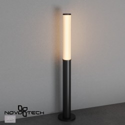 Novotech FLUO 359985 Современный ландшафтный уличный LED светильник столб для дорожек с мягким рассеянным светом, 24Вт, 1710Лм, 3000К, CRI90, угол 98°, 220В, IP65, высота 1200 мм, диаметр основания 204 мм, плафона 95 мм