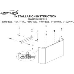 Настенный светильник белый металлический прямоугольник Odeon Light LED 4W 3000K 220V MAGNUM 7192/4WL
