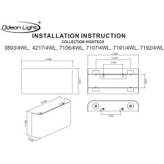 Настенный светильник белый металлический прямоугольник Odeon Light LED 4W 3000K 220V MAGNUM 7192/4WL