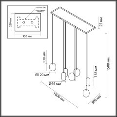 Люстра ODEON LIGHT OVALI 5053/7A