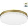 Novotech OPAL STREET 359733 Уличный круглый настенно-потолочный LED-светильник, 20/25/30Вт, до 3140Лм, CCT перекл. цветовой температуры внутри корпуса 2700/3200/4000К, угол 120°, CRI90, 180-265В, IP65, золотой поликарбонат, диаметр 264 мм, высота 45 мм