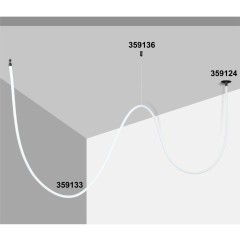 Подвесной комплект с 2-х метровым тросом RAMO 359136
