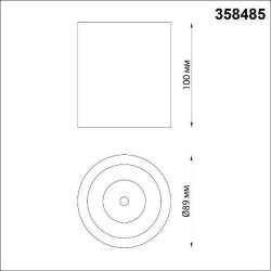 Накладной потолочный светильник Novotech 358485 RECTE светодиодный LED 10W