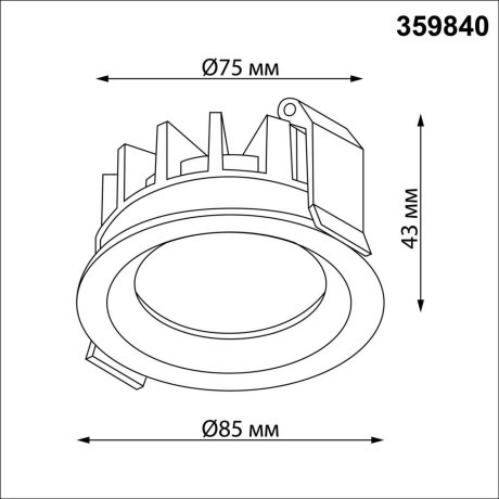 359840 Светильник встраиваемый с переключателем цв. температуры и угла рассеивания Novotech IP44 LED 10W 2700К\3200К\4000К RAYNE