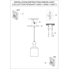 Подвесной светильник цилиндр Odeon Light 4087/1 BOLLI под лампу 1xE27 1*40W