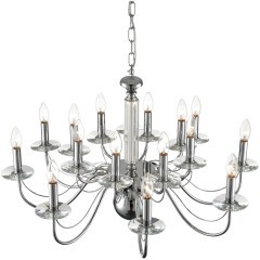 8034/16 CLASSI LN24 хром, металл/стекло Люстра подвесная Е14 16*40W 220V INCANTO