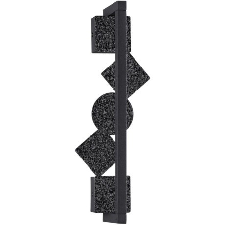 6692/7WL HIGHTECH ODL_EX24 017 Настенный светильник черный/фактура crack ice/металл/акрил поворотный на 360° IP20 LED 7W 184Лм 3000K GEOS