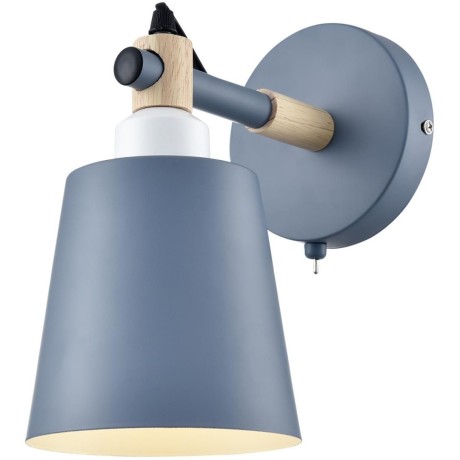 8098/1W MODERNI LN25 синий/синий металл, дерево/металл Бра Е27 1*60W 220V ROSALINA