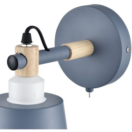 8098/1W MODERNI LN25 синий/синий металл, дерево/металл Бра Е27 1*60W 220V ROSALINA