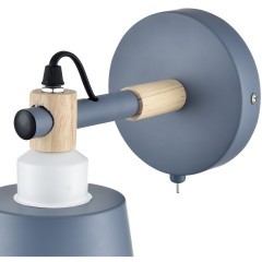 8098/1W MODERNI LN25 синий/синий металл, дерево/металл Бра Е27 1*60W 220V ROSALINA