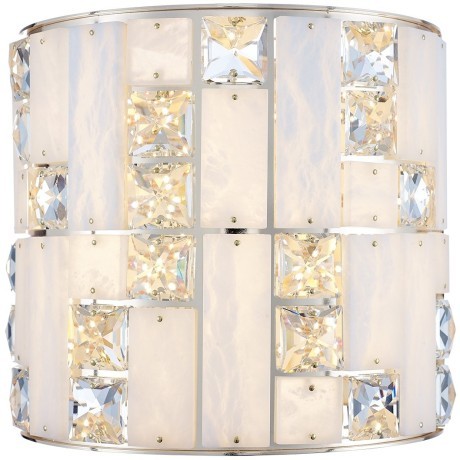 5072/28WL HALL ODL24 495 золото/прозрачный/белый/металл/хрусталь/алебастр Бра LED 15W 3700K CROSSA