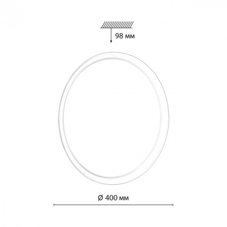 Светильник LED 48Вт 3000/4000/6000К D400 IP43 Sonex CCT JOLLY 7776/DLN