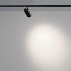 Novotech SELENE 359903 Современный трековый поворотный LED-светильник-спот направленного света для однофазной двухжильной системы BASE, 10Вт, 610Лм, 4000К, угол 36°, CRI90, UGR19, 220В, IP20, черный алюминий, длина 120 мм, ширина 55 мм, высота 87 мм