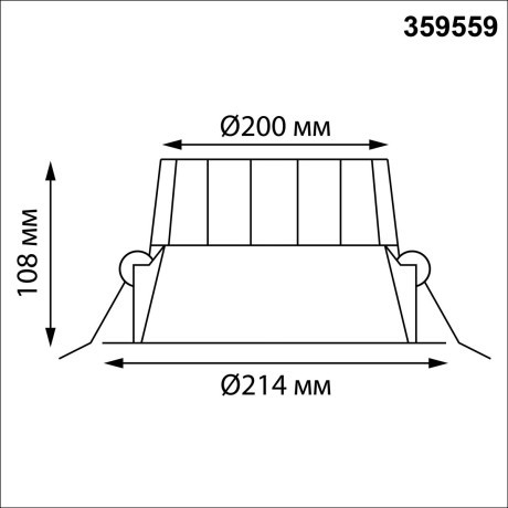 359559 Светильник встраиваемый Novotech WIR с переключателем цв. температуры IP44 LED Ra90 Lm4800 40W 220-240V 3000К\4000К\6000К CLARA