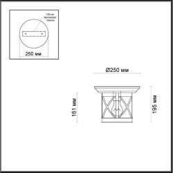Уличный потолочный светильник Odeon Light 4045/1C SATION IP44 под лампу 1xE27 60W