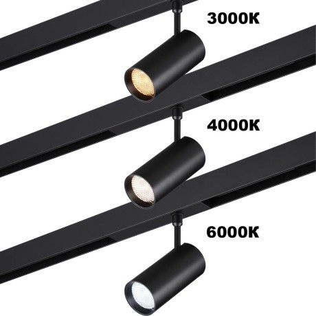 359958 Трековый светодиодный спот с перекл. цвет. температуры 3000;4000;6000К и антибликовым фильтром, 220В, 18Вт, 1080Лм, CRI90 Novotech VECTOR