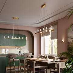 Подвесной светильник IP20 LED 69W 3830Лм 3000K 180° 220V DEFANCE 7144/65L