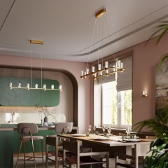 Подвесной светильник IP20 LED 69W 3830Лм 3000K 180° 220V DEFANCE 7144/65L