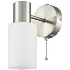 8099/1W COMFI LN25 никель/белый металл/стекло Бра Е14 1*40W 220V MAVE