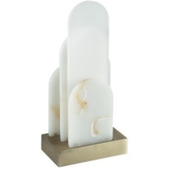 5437/12TL HIGHTECH ODL_EX25 101 бронзовый брашинг/металл/смола под алебастр/акрил Настольная лампа LED 12W 3000K 1402Лм FOROS