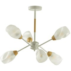 5210/6С COUNTY 172 белый, бежевый Люстра потолочная E14 6*40W 220V KENDRA