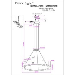 Подвесной светильник IP20 LED 45W 4260Лм 3000K 180° 220V DEFANCE 7144/55L