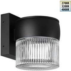 Светильник уличный настенный с переключателем цветовой температуры с влагозащитой IP65 Novotech и светоиодным LED модулем 8 Ватт 100-240V 2700К/3200К/4000К ESTIMA 359717