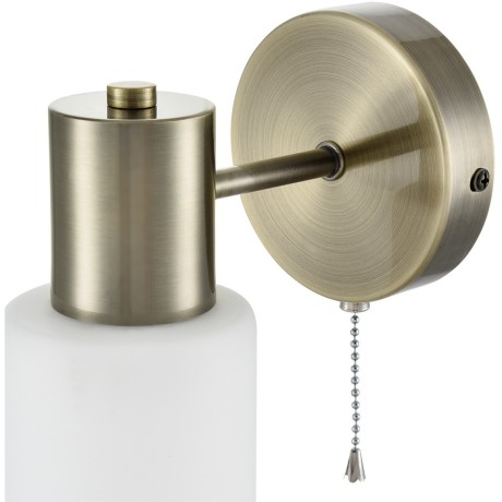 8100/1W COMFI LN25 бронза/белый металл/стекло Бра Е14 1*40W 220V MAVE