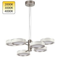5451/99L L-VISION  ODL_EX26 белый/никель/металл/керамика/акрил Люстра LED 99W  2000К/3000K/4000K Rivera