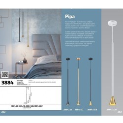 Подвесной светильник цилиндр Odeon Light 3884/1GB P IPA под лампу 1xGU10 7W