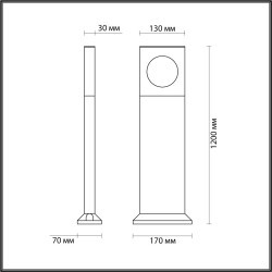 Уличный светильник IP65 LED 4000K AC85-265V Odeon Light COMO 6653/10GA