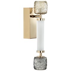 5426/13WL L-VISION ODL_EX24 21 золотой/белый/дымчатый/коньячный/металл/стекло/акрил Бра LED 13W 3000K KLIFF