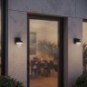 Novotech HAUT 371075 Настенный современный фасадный уличный накладной светильник с плафоном вниз для входной зоны и террасы, лампа 1xGX53 до 12Вт, 220В, IP65, черный матовый алюминий и прозрачный/белый акрил, высота 170 мм, длина 175 мм, ширина 110 мм
