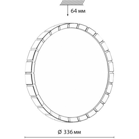 Светильник LED 30Вт 4000К D336 IP43 Sonex ATABI GOLD 7648/CL