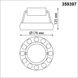 Светильник накладной светодиодный LED 12W вниз 5W вверх 1360Лм 3000K Novotech TURN 359397