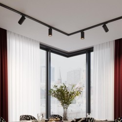 Novotech SELENE 359917 Современный трековый поворотный LED-светильник-спот направленного света для однофазной двухжильной системы BASE, 20Вт, 1264Лм, 3000К, угол 36°, CRI90, UGR19, 220В, IP20, черный алюминий, длина 137,5 мм, ширина 65 мм, высота 99 мм