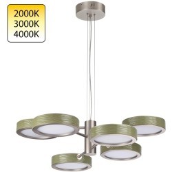 5451/99LA L-VISION ODL_EX26 зеленый/никель/металл/керамика/акрил Люстра LED 99W 2000К/3000K/4000K. Rivera