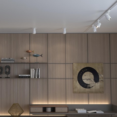 Однофазный двужильный трековый светильник Novotech 370927 MOLO под сменную лампу GU10