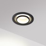 Novotech LIRIO 371051 Встраиваемый современный круглый точечный потолочный светильник для натяжного и гипсокартонного потолка, лампа 1xGU10 до 12Вт, 220В, IP20, черный матовый алюминий и акрил, диаметр 88,5 мм, высота 38,5 мм, врезное отверстие 75 мм