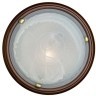 Светильник стекло/белое/темный орех E27 2*100Вт D460 Sonex LUFE WOOD 236