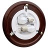 Светильник стекло/белое/темный орех E27 2*100Вт D460 Sonex LUFE WOOD 236