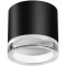 371030 Черный накладной светильник-цилиндр с прозрачным акриловым кольцом под лампу GX53 12Вт 220-240V IP20 Novotech GEM