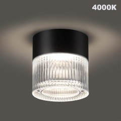 Светильник уличный потолочный с переключателем цветовой температуры и влагозащитой Novotech IP65 LED 12W 100-240V 2700К\3200К\4000К ESTIMA 359716