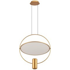 7028/2L HIGHTECH ODL25 золото/белый матовый/ металл/акрил Подвесной светильник золот. поворотный 150°  IP20 LED GU10 2*7W ORBITE