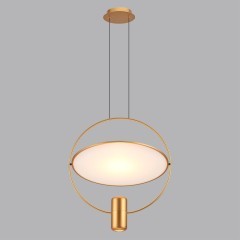 7028/2L HIGHTECH ODL25 золото/белый матовый/ металл/акрил Подвесной светильник золот. поворотный 150°  IP20 LED GU10 2*7W ORBITE