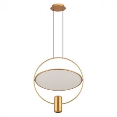 7028/2L HIGHTECH ODL25 золото/белый матовый/ металл/акрил Подвесной светильник золот. поворотный 150°  IP20 LED GU10 2*7W ORBITE