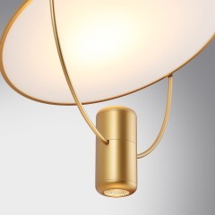 7028/2L HIGHTECH ODL25 золото/белый матовый/ металл/акрил Подвесной светильник золот. поворотный 150°  IP20 LED GU10 2*7W ORBITE