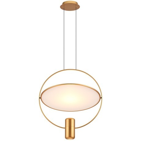 7028/2L HIGHTECH ODL25 золото/белый матовый/ металл/акрил Подвесной светильник золот. поворотный 150°  IP20 LED GU10 2*7W ORBITE