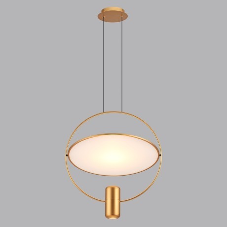 7028/2L HIGHTECH ODL25 золото/белый матовый/ металл/акрил Подвесной светильник золот. поворотный 150°  IP20 LED GU10 2*7W ORBITE