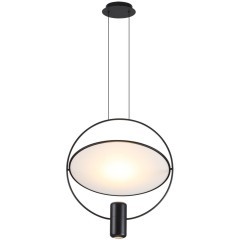 7029/2L HIGHTECH ODL25  черный/бел матовый металл/акрил Подвесной светильник черный  поворотный 150°  IP20 LED GU10 2*7W ORBITE